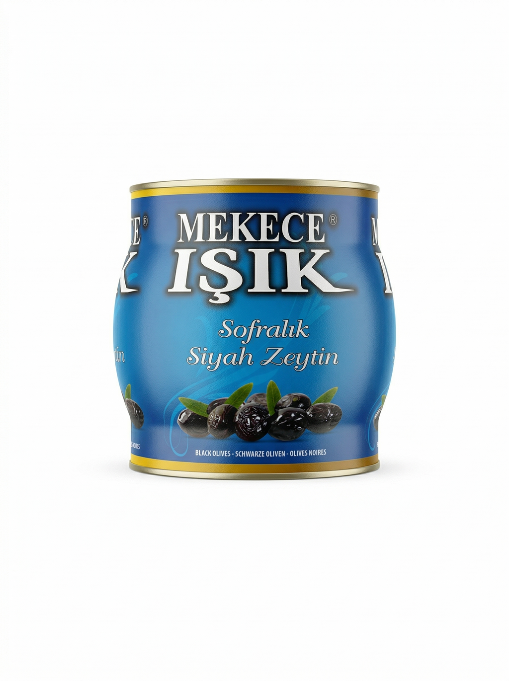 Mekece Işık sofralık siyah zeytin - 2000g mavi teneke kutu