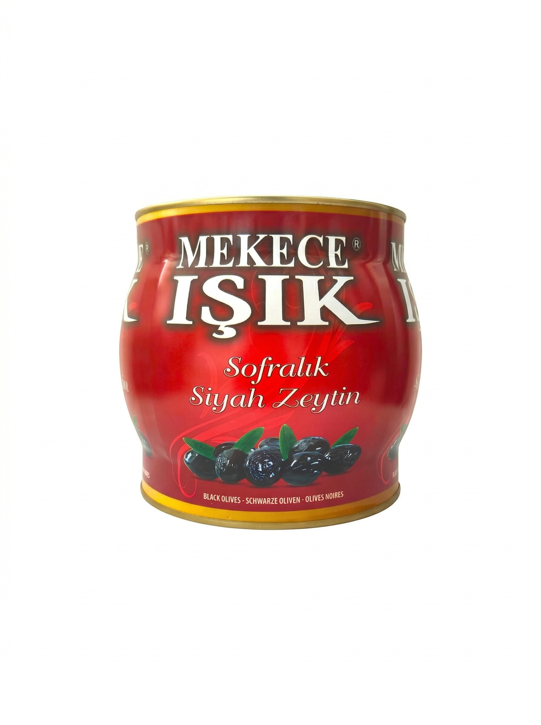 Mekece Işık sofralık siyah zeytin - 2000g kırmızı teneke kutu