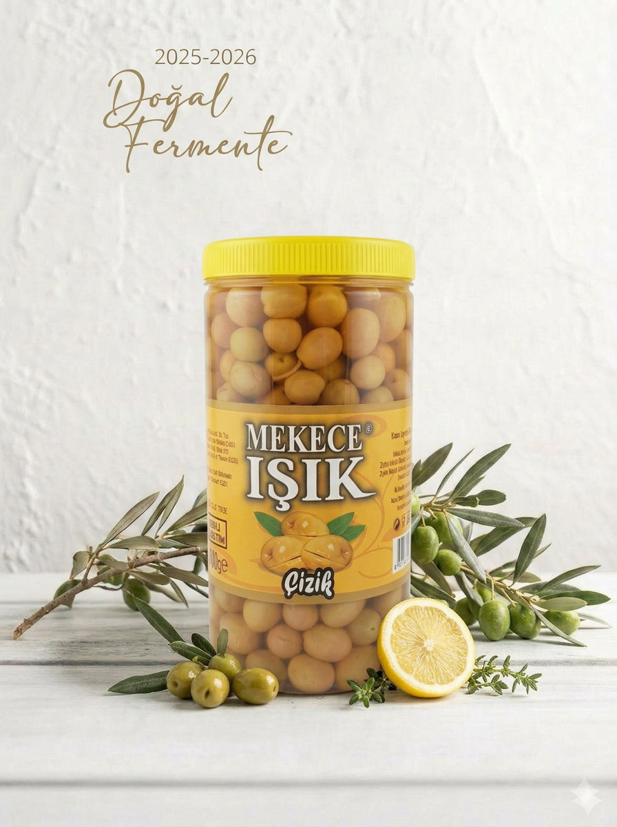 Mekece Işık yeşil çizik zeytin 1000g