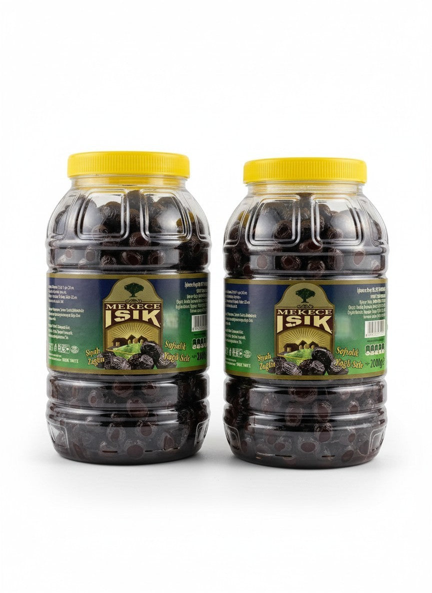 2'li siyah zeytin paketi Mekece Işık 450 TL ekonomik avantaj paketi sofralık zeytin