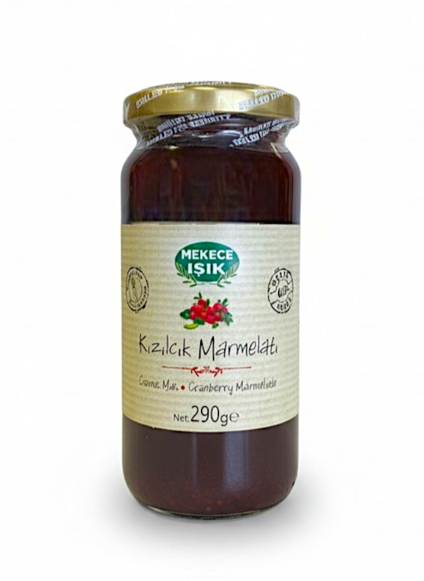 Mekece Işık doğal kızılcık marmelatı 290g cam kavanoz